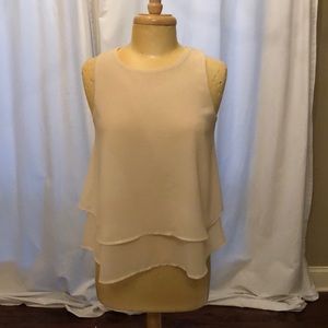 Cream layered blouse